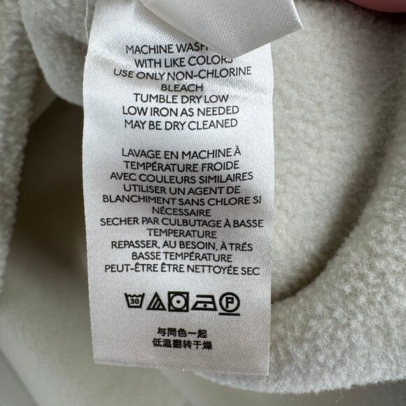 We the Free People Oversized Sherpa Turtleneck Sweater Womens Large Cream - Picture 9 of 14